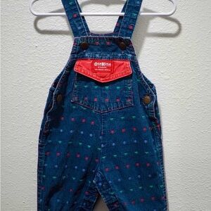 OshKosh B'gosh Denim Overalls with Colorful Dots